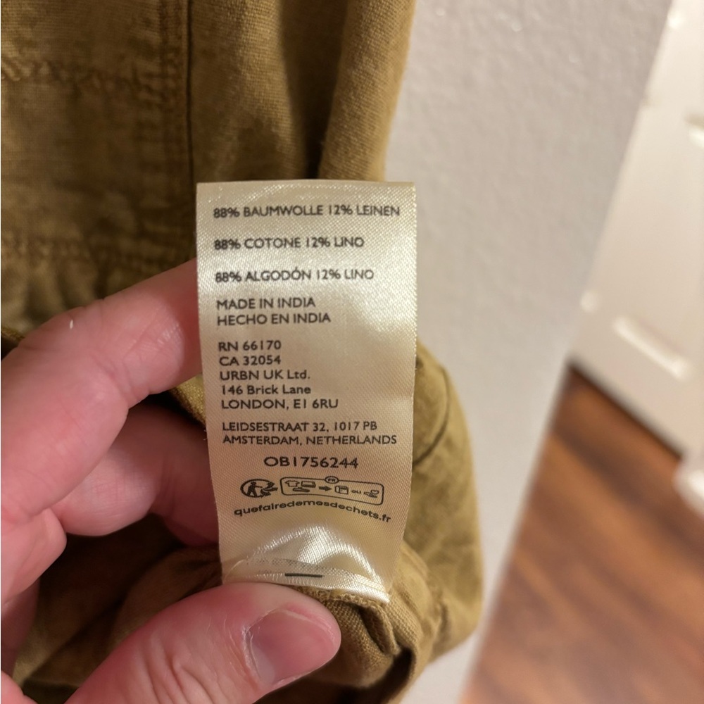 FREE PEOPLE Rhodes Chino Coverall in Wheat Fields NWOT - Picture 10 of 10